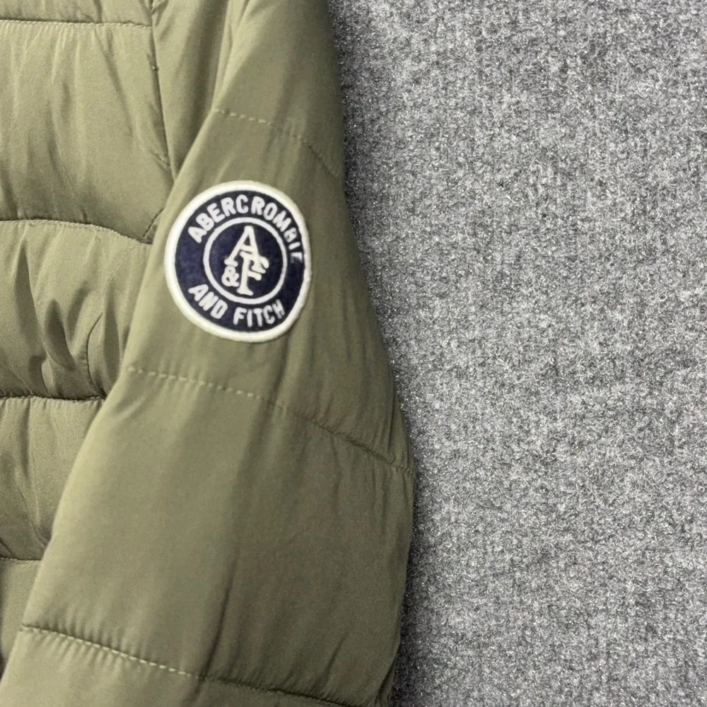Abercrombie Fitch Jacket Womens Extra Small Ultra Parka Sherpa Lined Olive Green